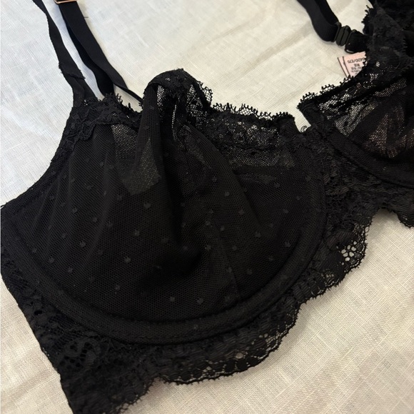 Victorias Secret Dream Angels Bra 34DD Push-Up Without Padding Black All Lace - Picture 2 of 4